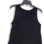 NWT Womens Black Sleeveless V-Neck Asymmetric Hem Tank Dress Size XS image number 4
