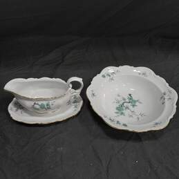 Set of Mitterteich Green Ming Serving Dishes
