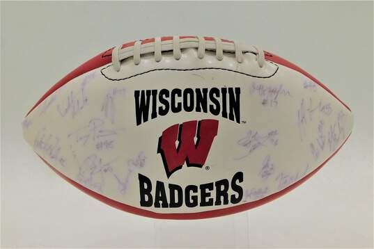 Wisconsin Badgers Team Signed Football image number 1