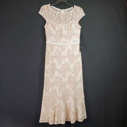 Adrianna Papell Women Ecru/Ivory Lace Dress Sz4 NWT