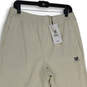 NWT Mens White Elastic Waist Slash Pocket Drawstring Sweatpants Size L image number 3