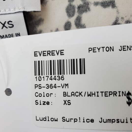 Evereve Peyton Jensen Black/White Ludlow Surplice Jumpsuit XS NWT image number 4