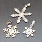 Bundle of 3 Sterling Silver Snowflake Pendants - 4.2g image number 2