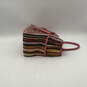 Womens Multicolor Striped Double Handle Buckle Shoulder Bag Purse image number 3
