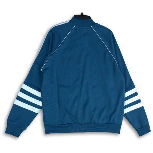 NWT Adidas Womens Blue Superstar Long Sleeve Full-Zip Track Jacket Size L image number 2