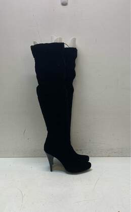 Mia Velvet Knee High Boots Midnight Black 7