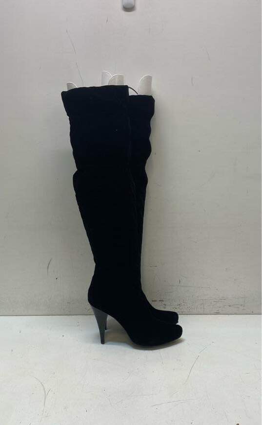 Mia Velvet Knee High Boots Midnight Black 7 image number 1