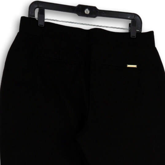 Womens Black Elastic Waist Pockets Stretch Pull-On Cropped Pants Size 1X image number 4