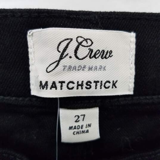 J. Crew Matchstick Black Cotton Skinny Jean WM Size 27 NWT image number 3