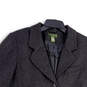 Womens Gray Long Sleeve Pockets Notch Lapel Three Buton Blazer Size XL image number 3