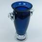 Sterling Cut Glass Avalon Midnight Blue Trophy & Clear Galaxy Vase Trophy w/ Logos image number 3