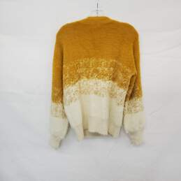 Mystree Gold & Ivory Textured Sweater WM Size M NWT alternative image