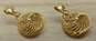 Vintage Crown Trifari Gold Tone Clip On Earrings 19.5g image number 5