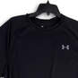 Mens Black Crew Neck Short Sleeve Activewear Pullover T-Shirt Size XL image number 3