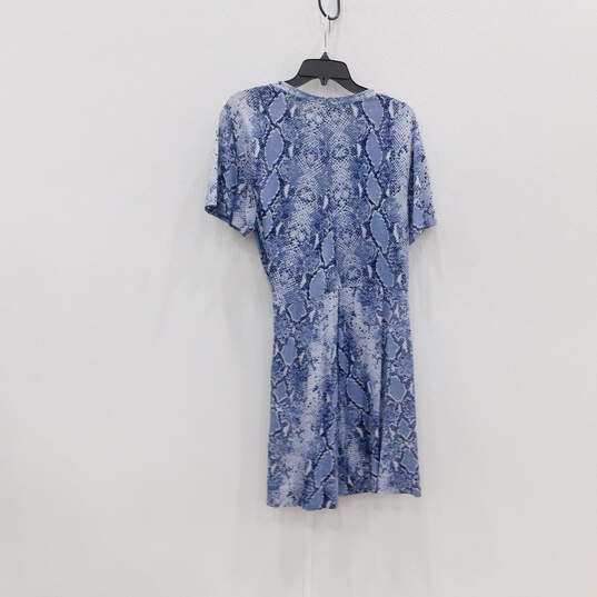 Women's Diane Von Furstenberg Silk Teresa Blue Python Print Dress image number 2