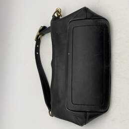Coach Womens Black Leather Adjustable Strap Inner Pocket Shoulder Handbag Purse alternative image