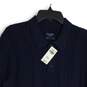 NWT Abercrombie & Fitch Mens Navy Blue Knitted Collared Pullover Sweater Size L image number 3