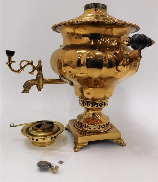 Antique Brass Samovar Russian or Middle Eastern image number 1