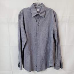 Armani Collection Stripe Button Up Long Sleeve Shirt Size M