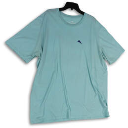 Mens Blue Graphic Print Crew Neck Short Sleeve Pullover T-Shirt Size 2XLT