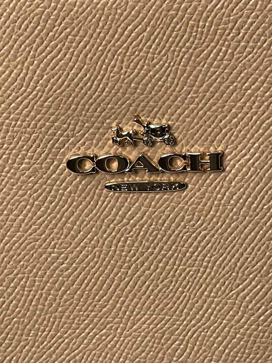 Certified Authentic Coach Tan Tote Hand Bag image number 3