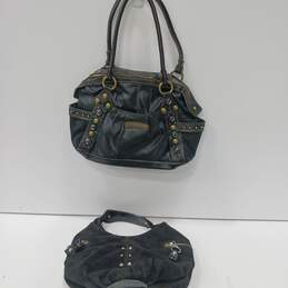 2pc Bundle of Women's Kathy Van Zeeland Faux Leather Hobo Bags