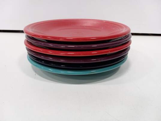 Set of 6 Colorful Stoneware Salad Plates image number 5