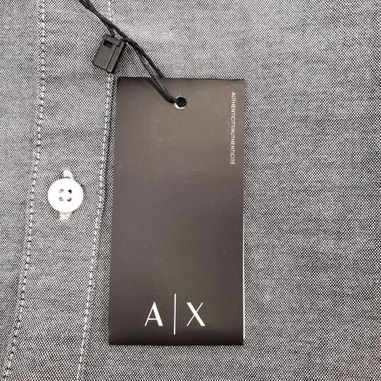 Armani Exchange Men Grey Button Up S NWT image number 5