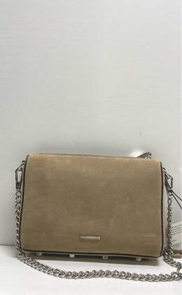 Rebecca Minkoff Avery Tan Sandstone Nubuck Leather Crossbody Bag