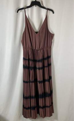 AllSaints Womens Chocolate Brown Tie Dye Adjustable Strap Maxi Dress Size Large
