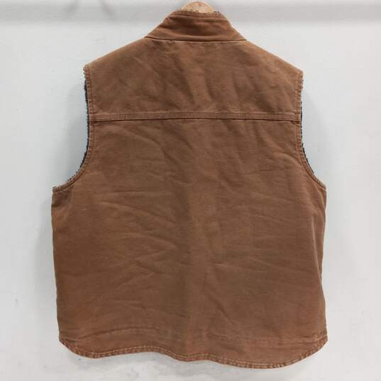 Vintage Carhartt Man's Brown Workwear Vest Size XL image number 2