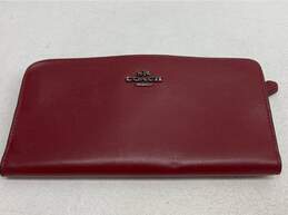 Coach Leather Wallet - Red