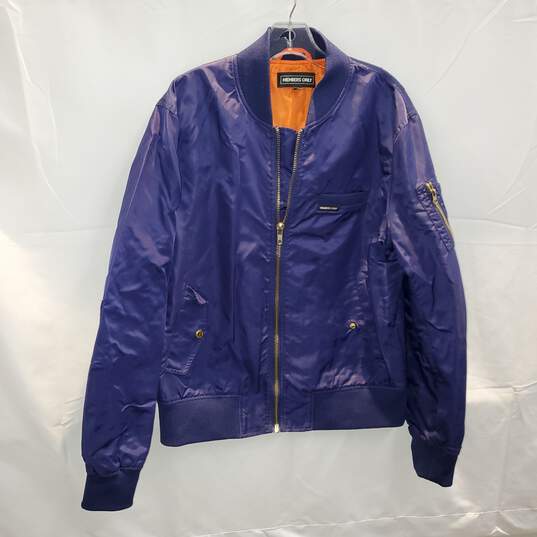 Members Only Navy Nylon Full Zip Jacket Size L image number 1