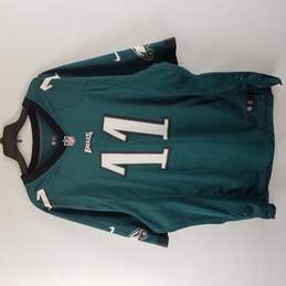 Nike Mens Green NFL Short Sleeve Athletic Shirt Eagles Wentz #11 XXL