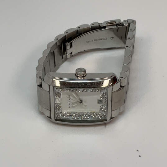 Designer Michael Kors MK-5123 Silver-Tone Stainless Steel Analog Wristwatch image number 2