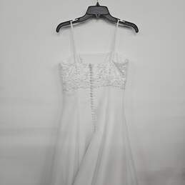 White Wedding Dress With Floral Print alternative image