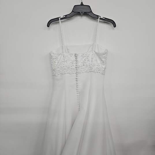 White Wedding Dress With Floral Print image number 2