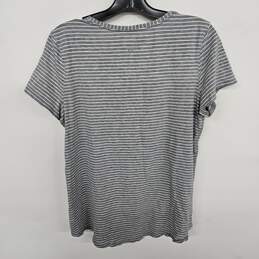 lululemon Gray White Striped Shirt