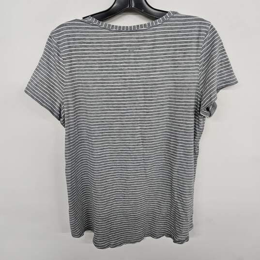 lululemon Gray White Striped Shirt image number 1