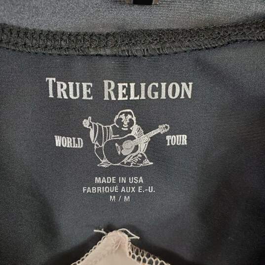 True Religion Women Black Coated Crop Top M NWT image number 3