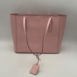 NWT Kate Spade Womens Schuyler WKR00545 Pink Leather Charm Zip Tote Bag Purse