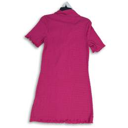 NWT Nuon Womens Pink Short Sleeve Collared T-Shirt Dress Size Large alternative image