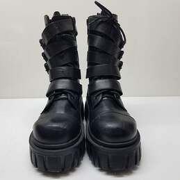 Strappy Women's Gothic Chunky Platform Boots Size 9 alternative image