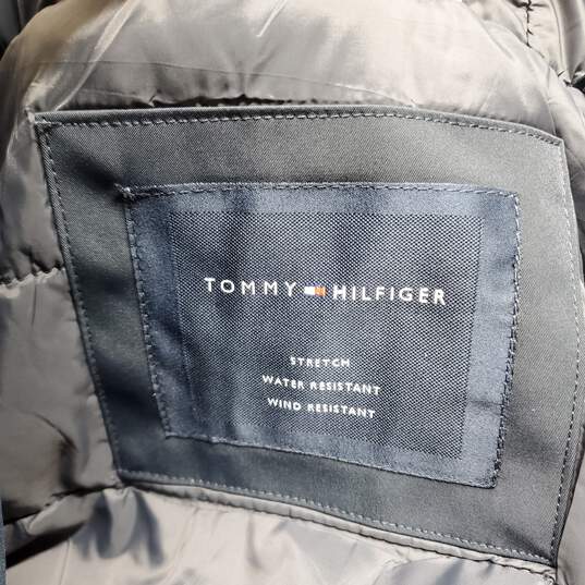 Tommy Hilfiger Navy Hooded Coat Jacket Men's L NWT image number 4