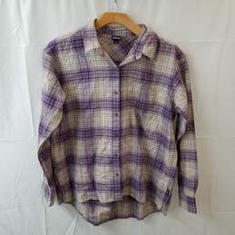 PuPatagonia Shirt Women’s Size M Purple Flannel Plaid Brush Creek Ranch