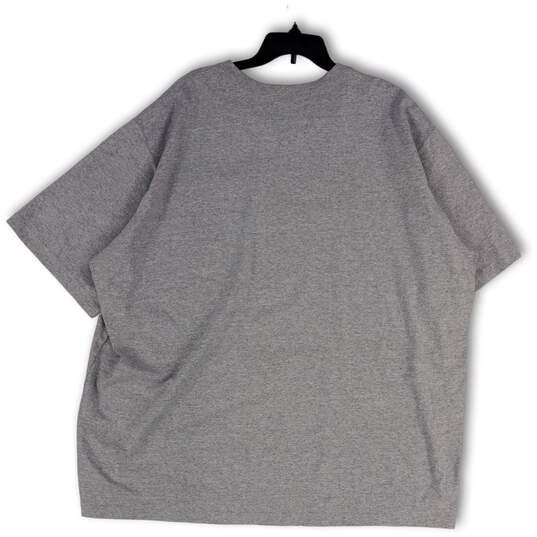 Mens Gray Short Sleeve Round Neck Pocket Pullover T-Shirt Size 3XL image number 4