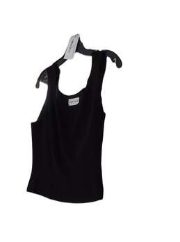 Womens Black Sleeveless Scoop Neck Pullover Tank Top Size 12 alternative image