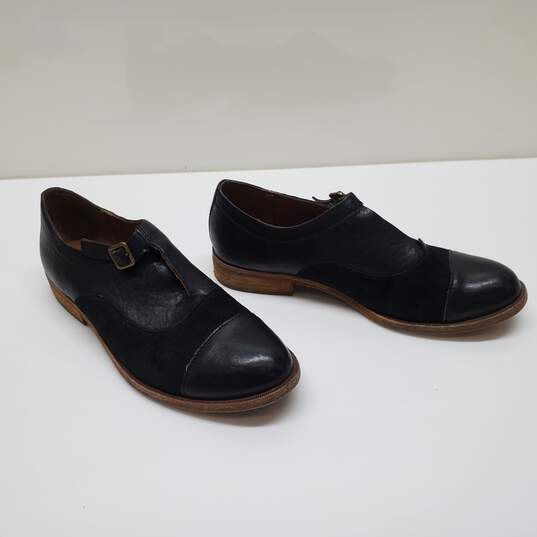 Kork Ease Niseda Oxford Slip On Black Leather Loafers Women Size 7 image number 1