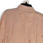 NWT Womens Pink Collared 3/4 Sleeve Hi-Low Hem Blouse Top Size Large image number 4