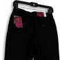 NWT Womens Black Tummy Control Flat Front Straight Leg Dress Pants Size 2S image number 4